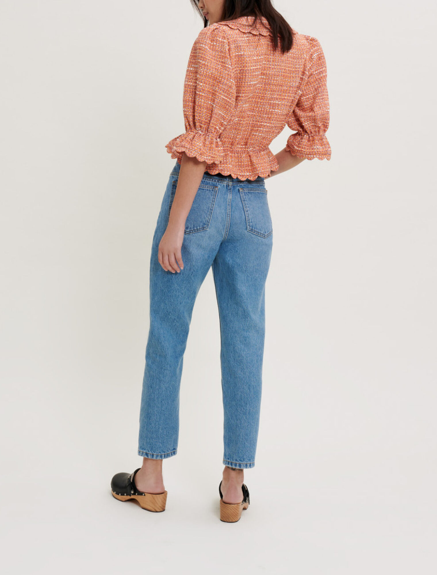 Giacca piccola in tweed croquet