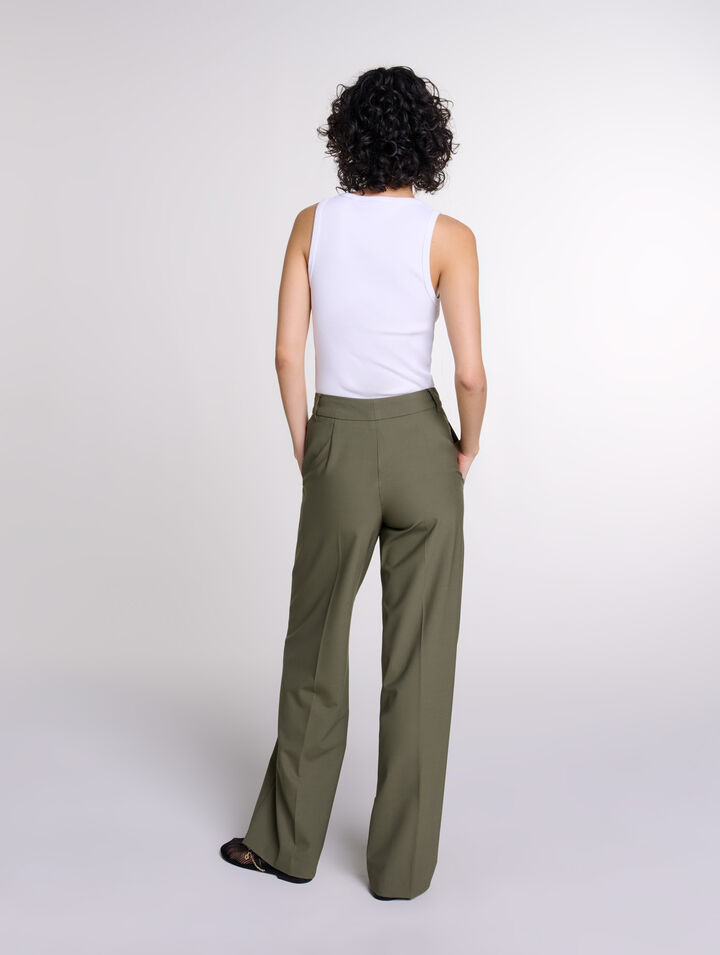 Pantaloni da tailleur gamba dritta