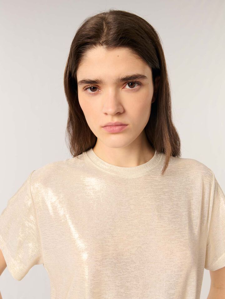 T-shirt in lamé