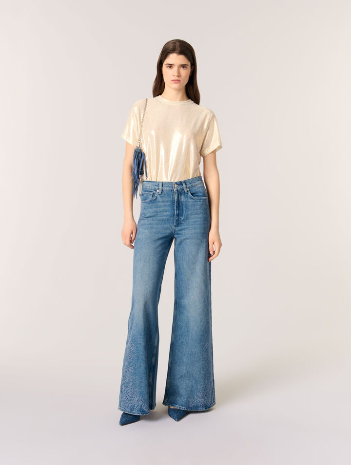 T-shirt in lamé