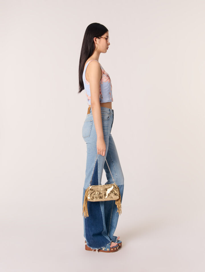 Pochette Miss M pouch pelle metallo