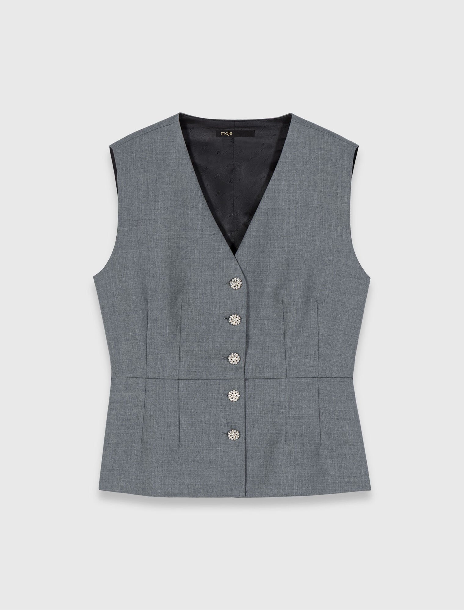 Panciotto con bottoni gioiello