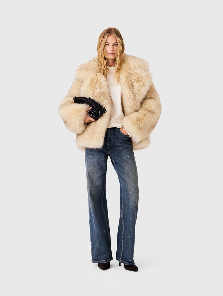 Cappotto in ecopelliccia oversize