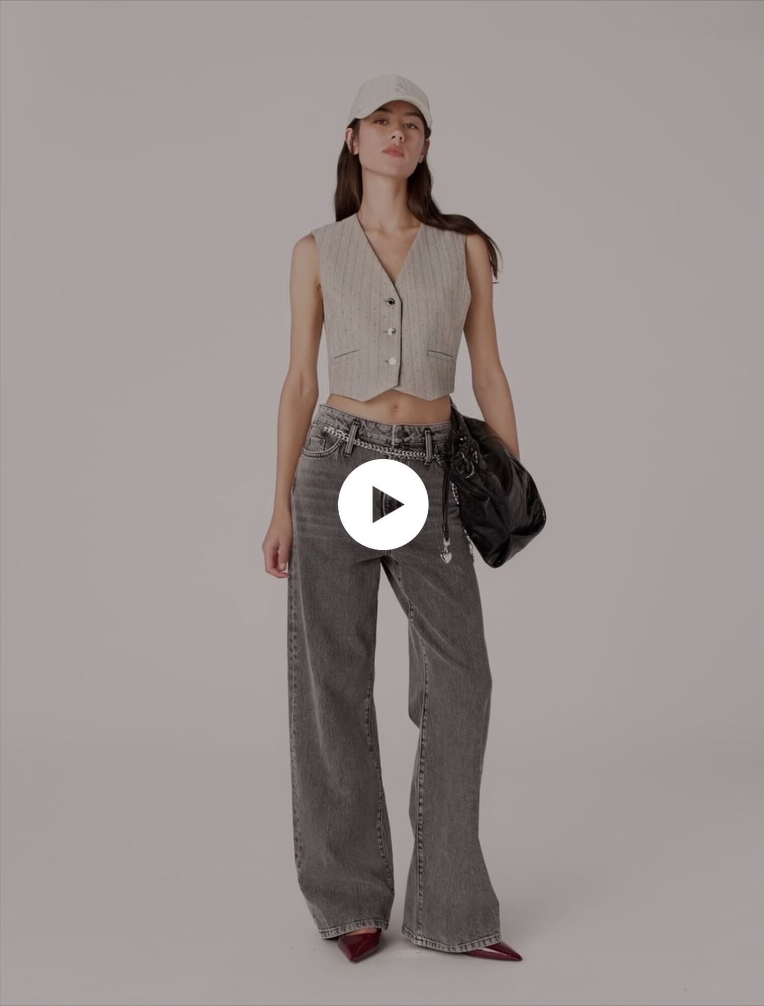 Panciotto da tailleur con strass