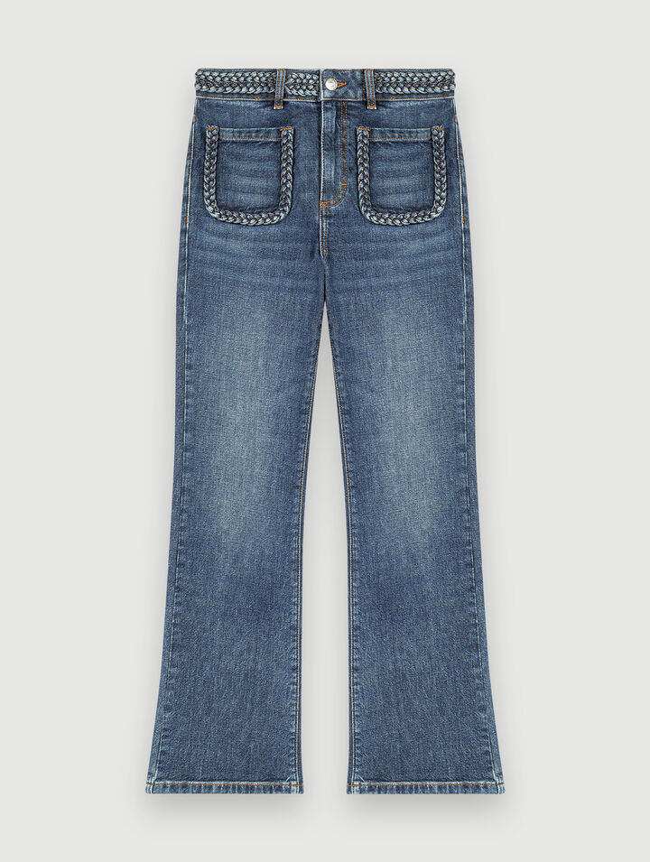 Jeans con dettagli intrecciati