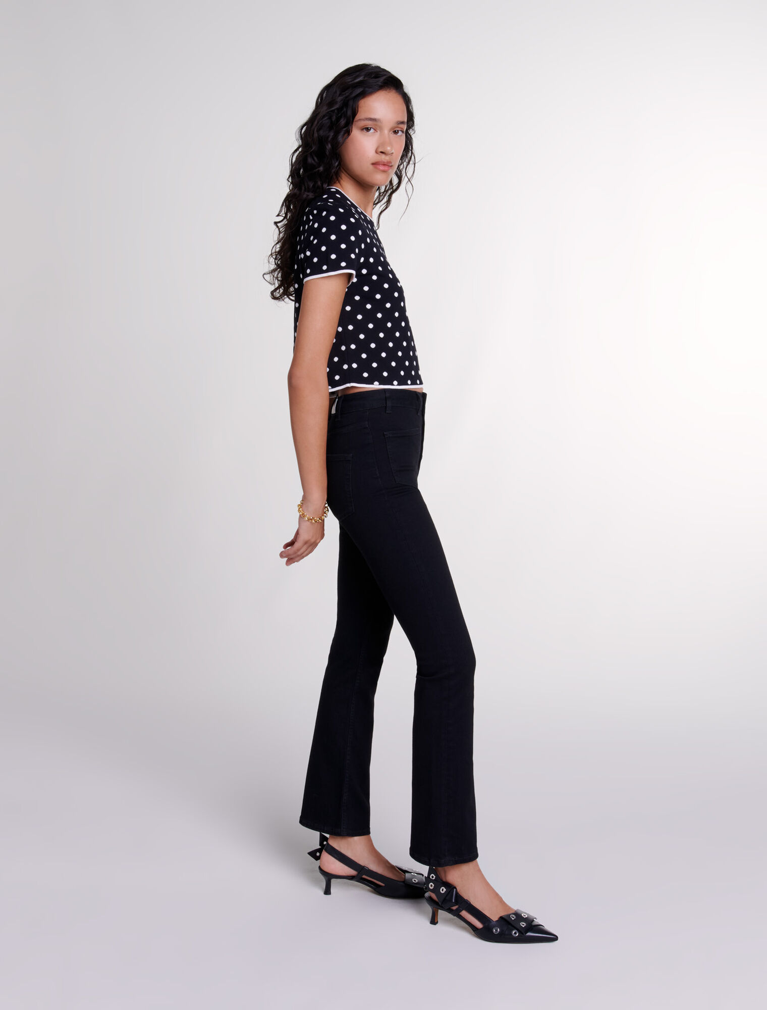 Top in maglia jacquard 