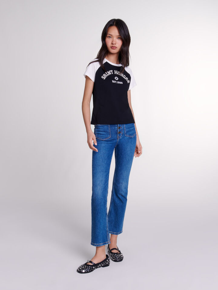 T-shirt Saint Honoré con strass