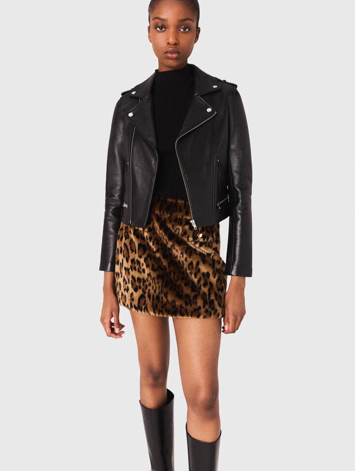 Giubbotto in pelle stile biker