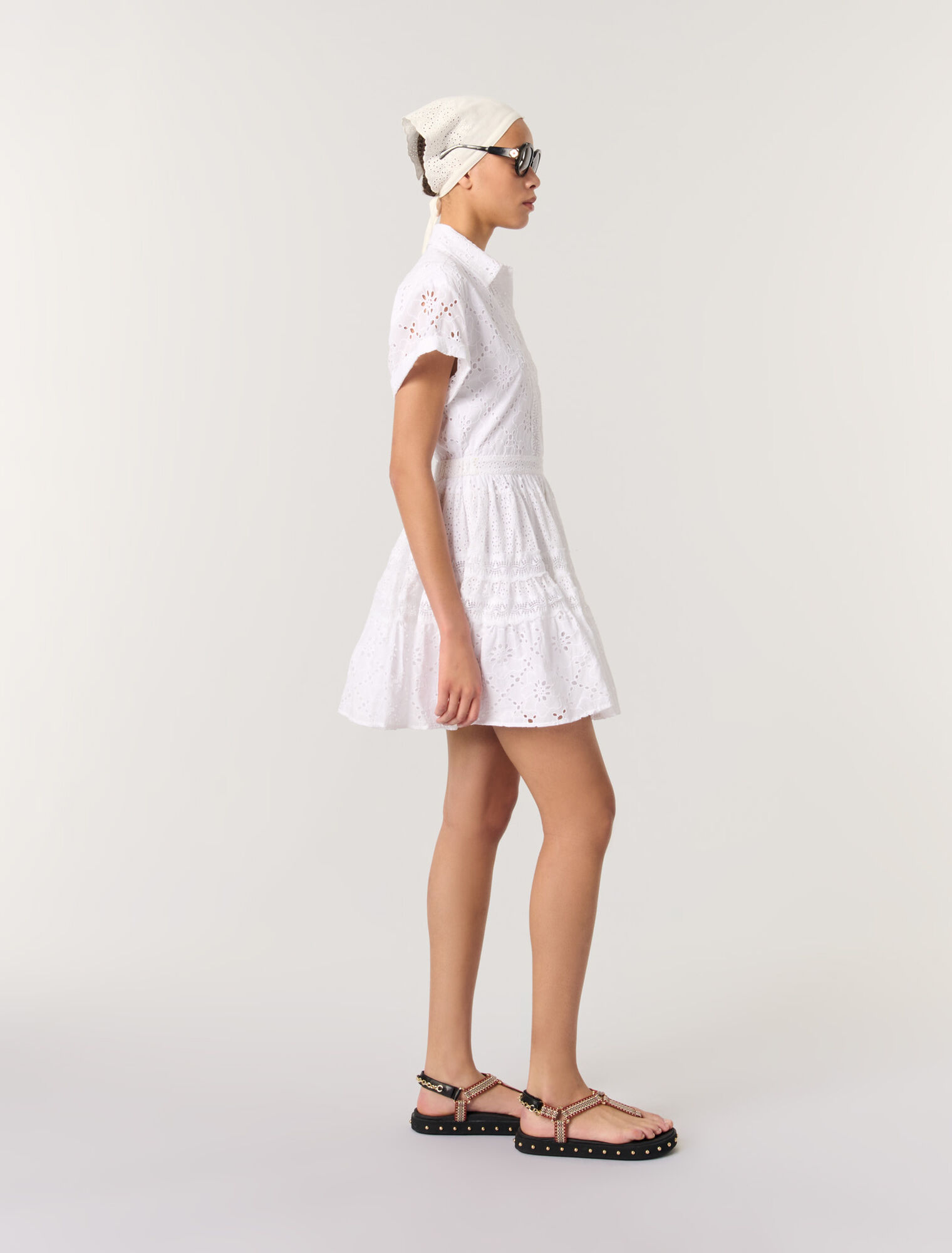 Abito babydoll con ricamo