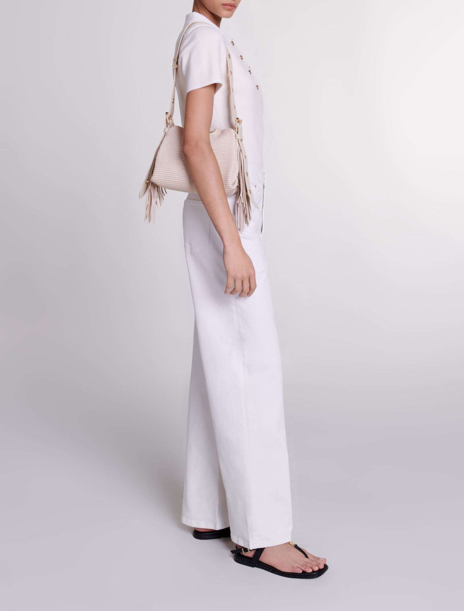 Top in maglia con colletto polo