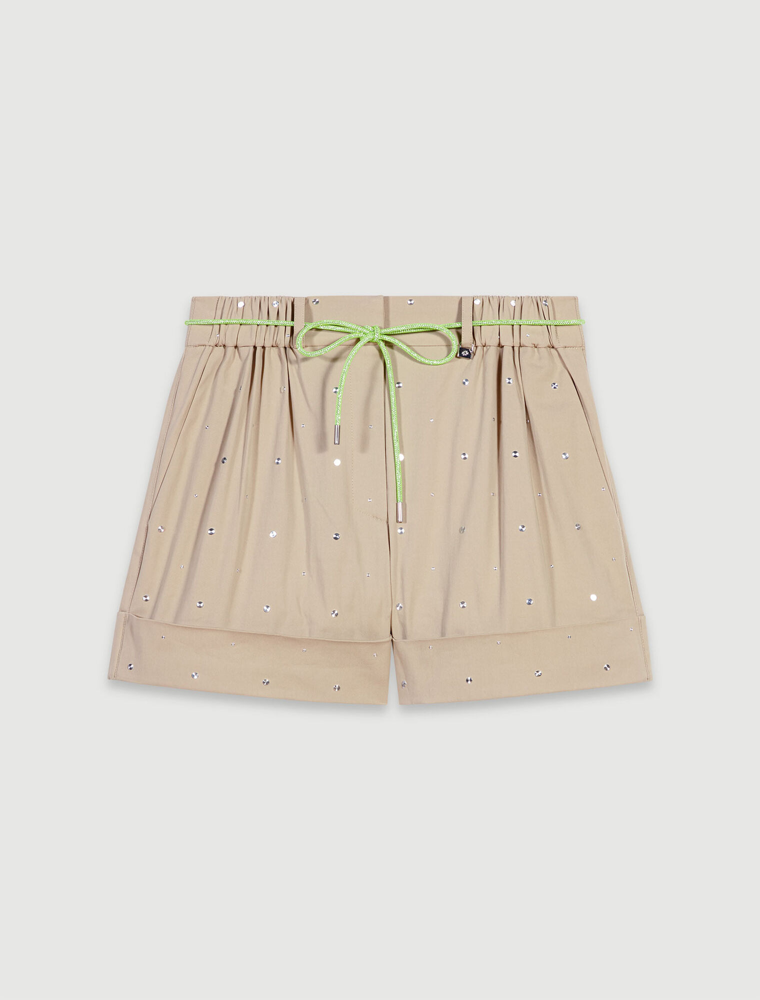 Pantaloncini in cotone con borchie