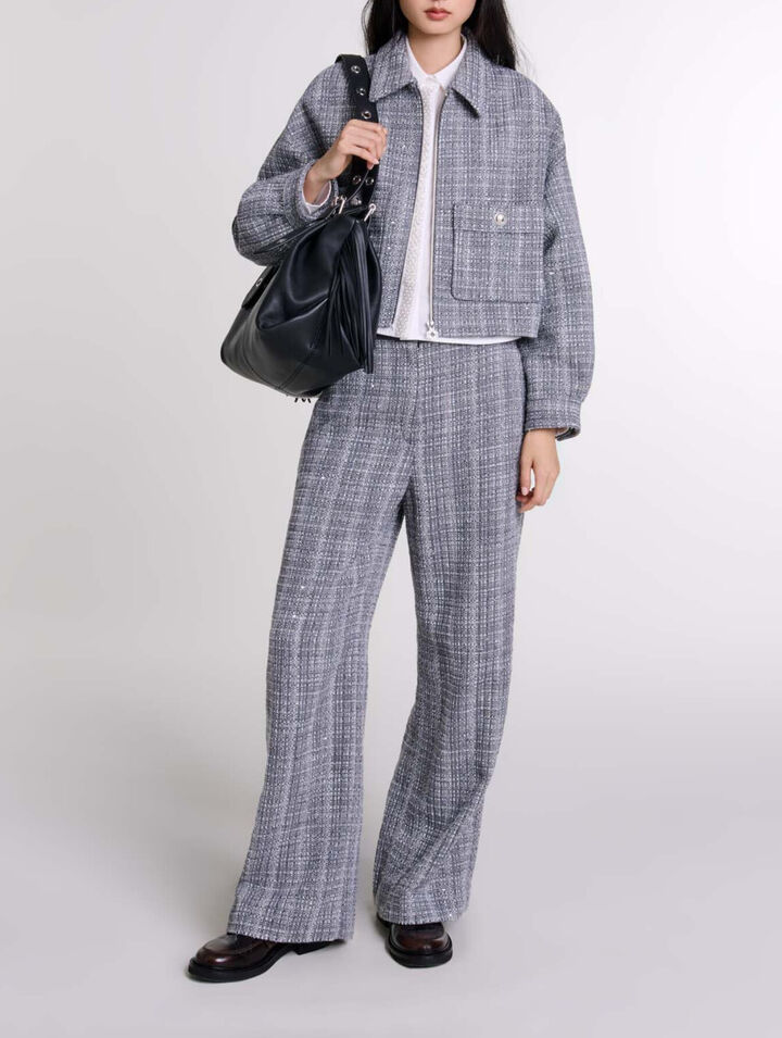 Giubbotto corto in tweed