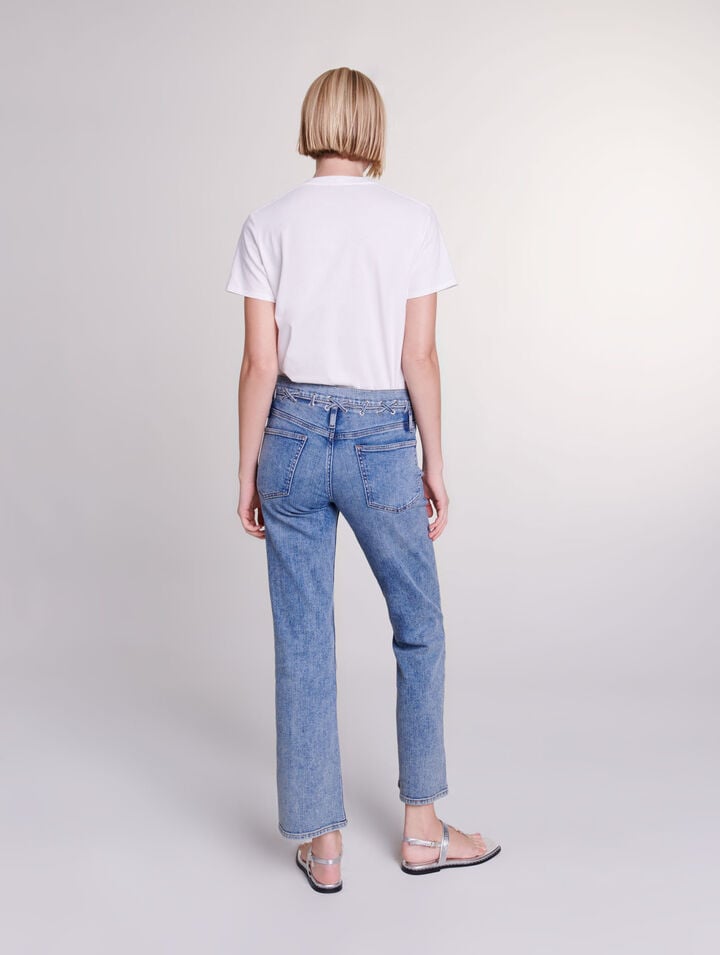 Jeans con dettagli intrecciati