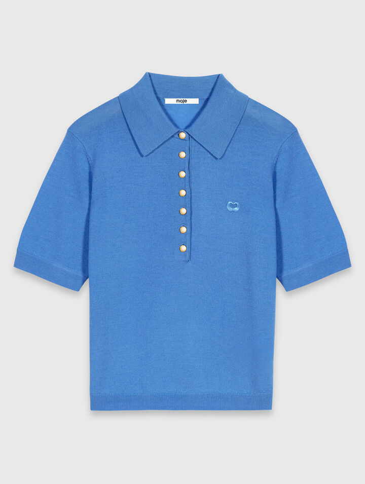 Maglione con colletto polo