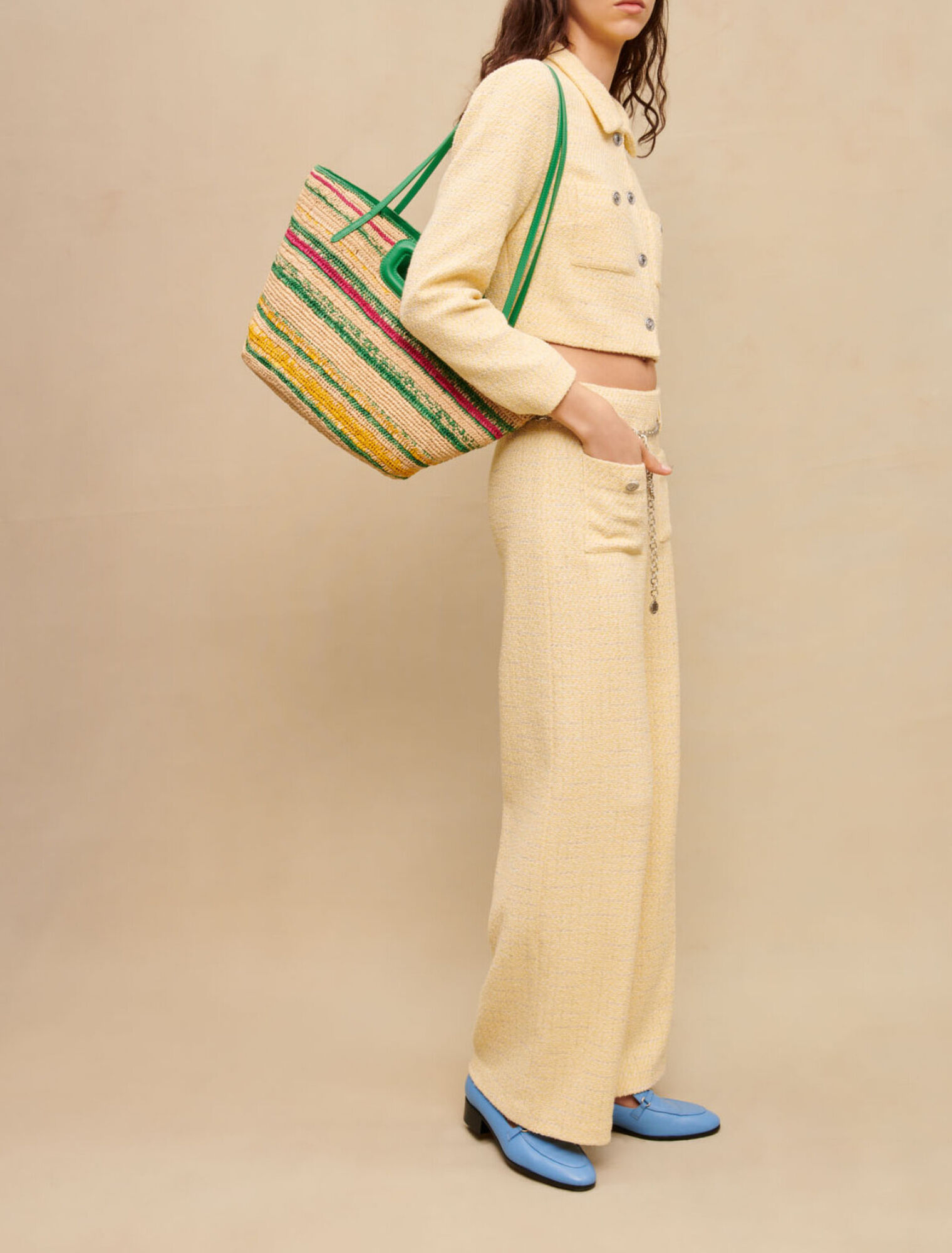 Giacca corta da tailleur in tweed