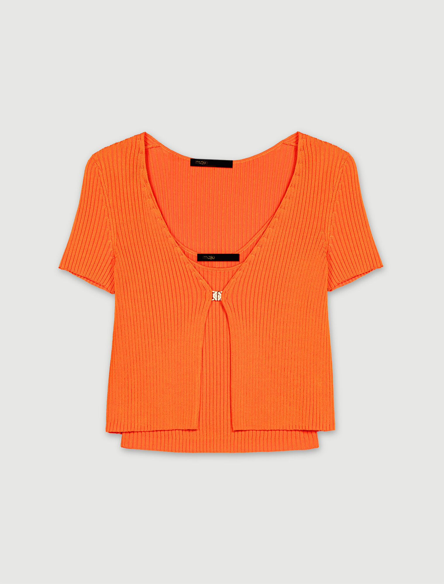 Twin set in maglia a coste