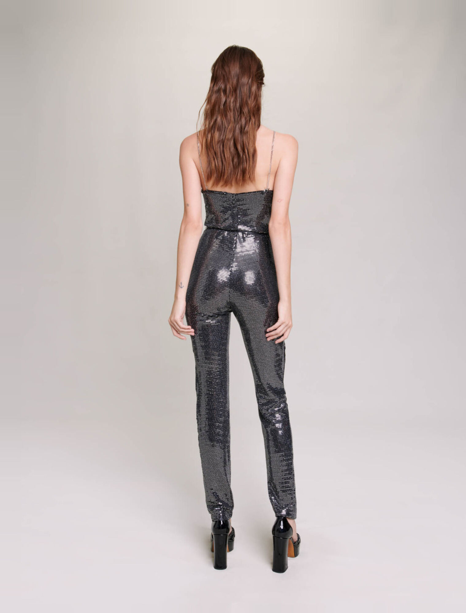 Tuta jumpsuit con paillettes