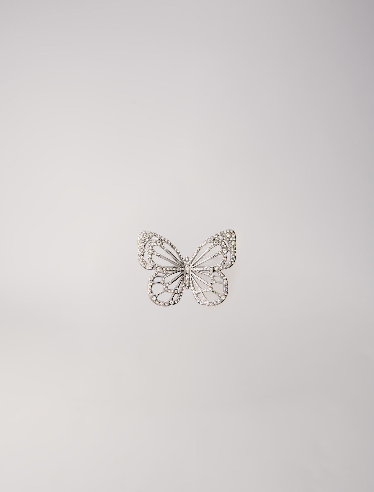 Anello con farfalla glitterata