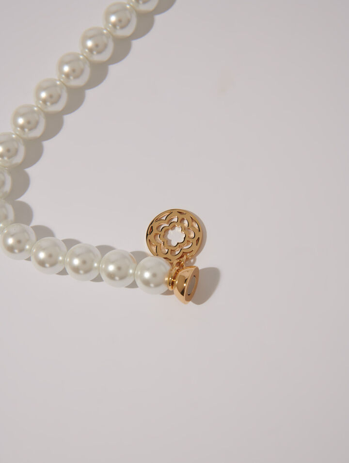 Collana girocollo con mix di perle