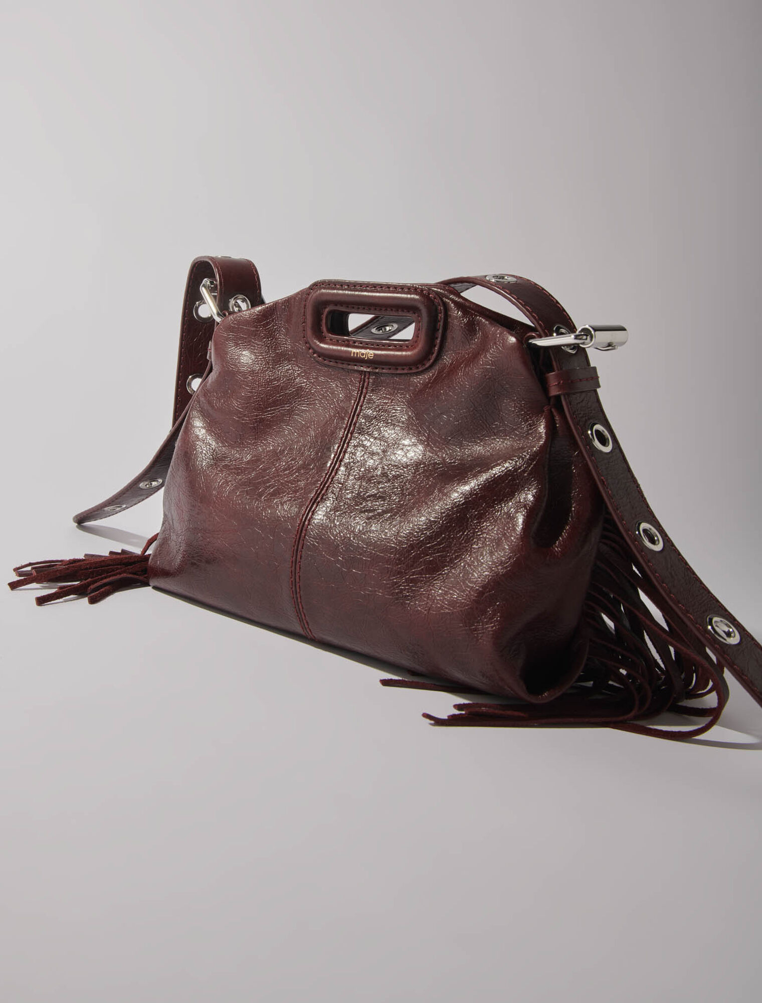 Mini-bag Miss M in pelle craquelé