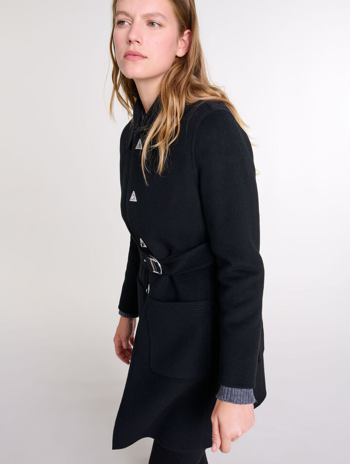Cappotto midi con cintura