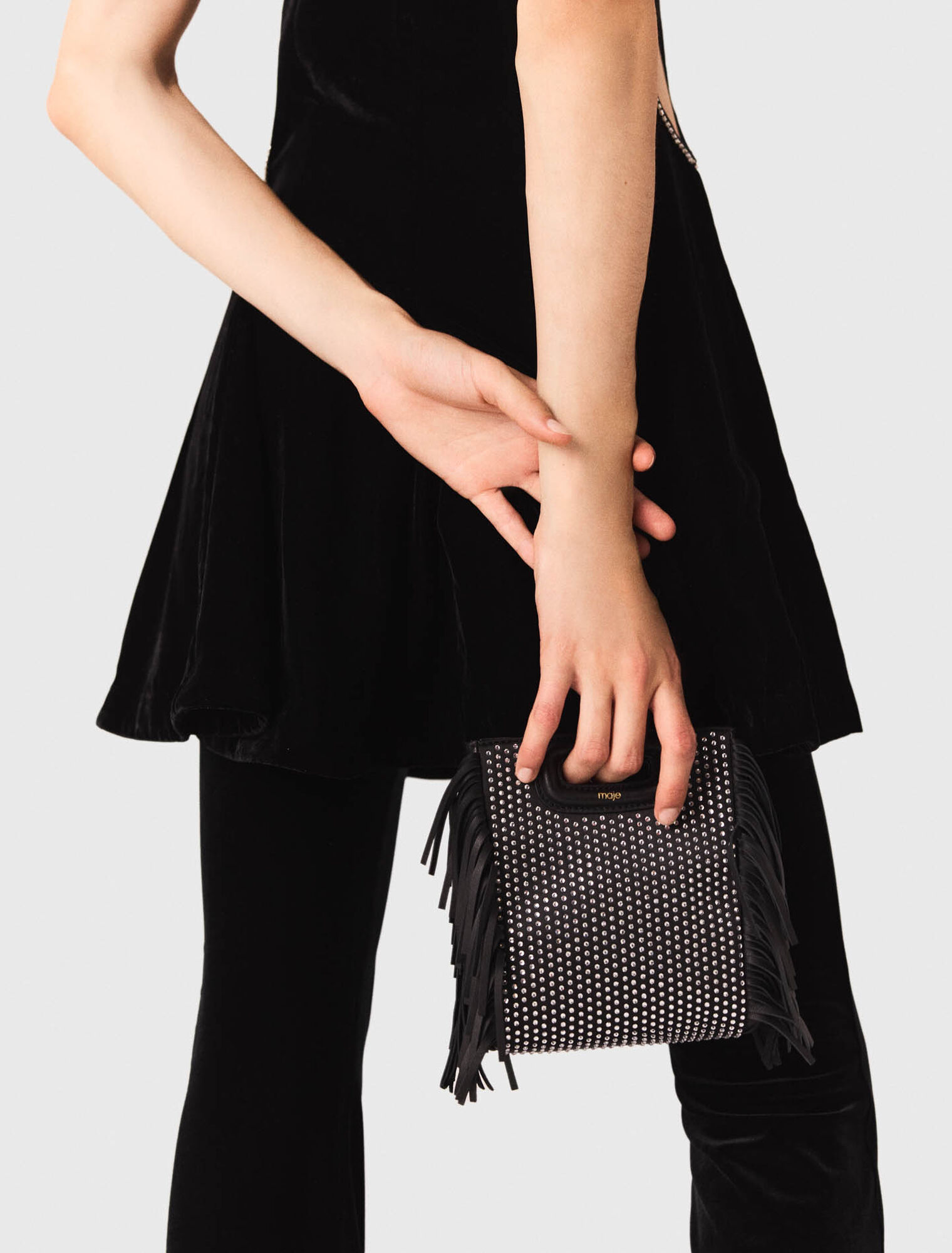Borsa M mini con strass