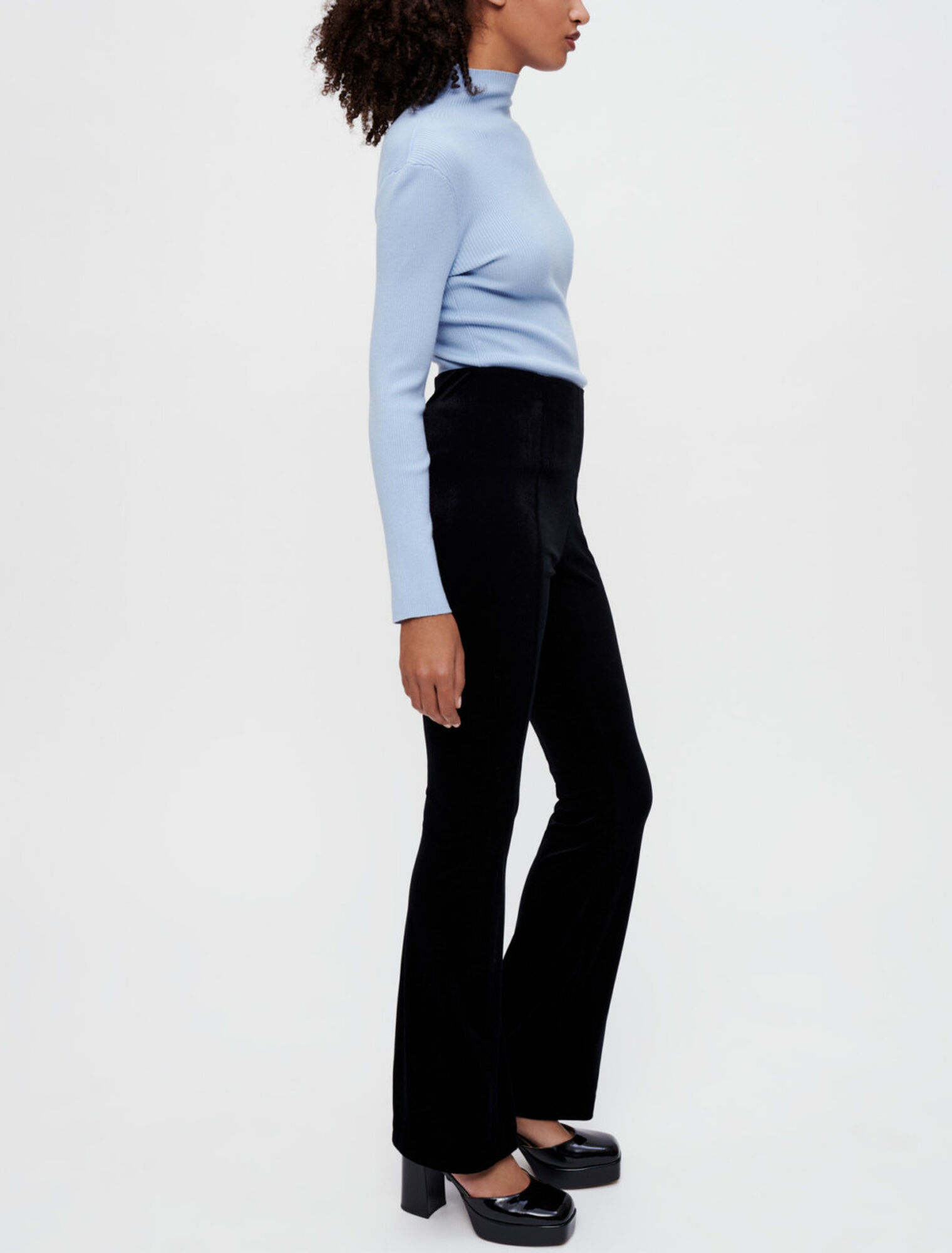 Pantaloni in velluto stretch