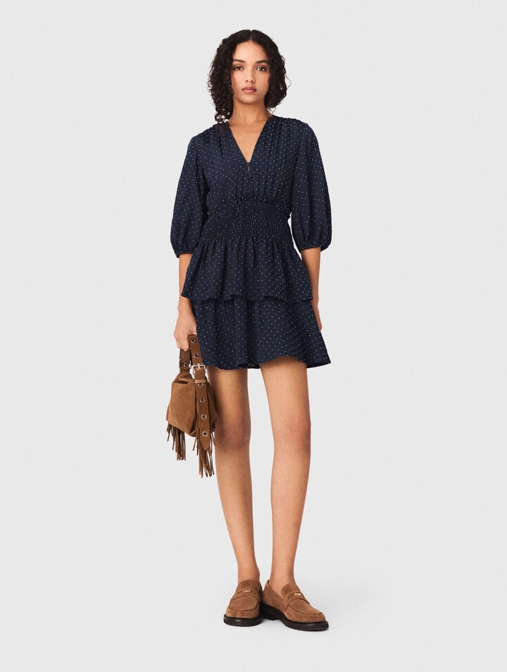 Abito con volant e strass