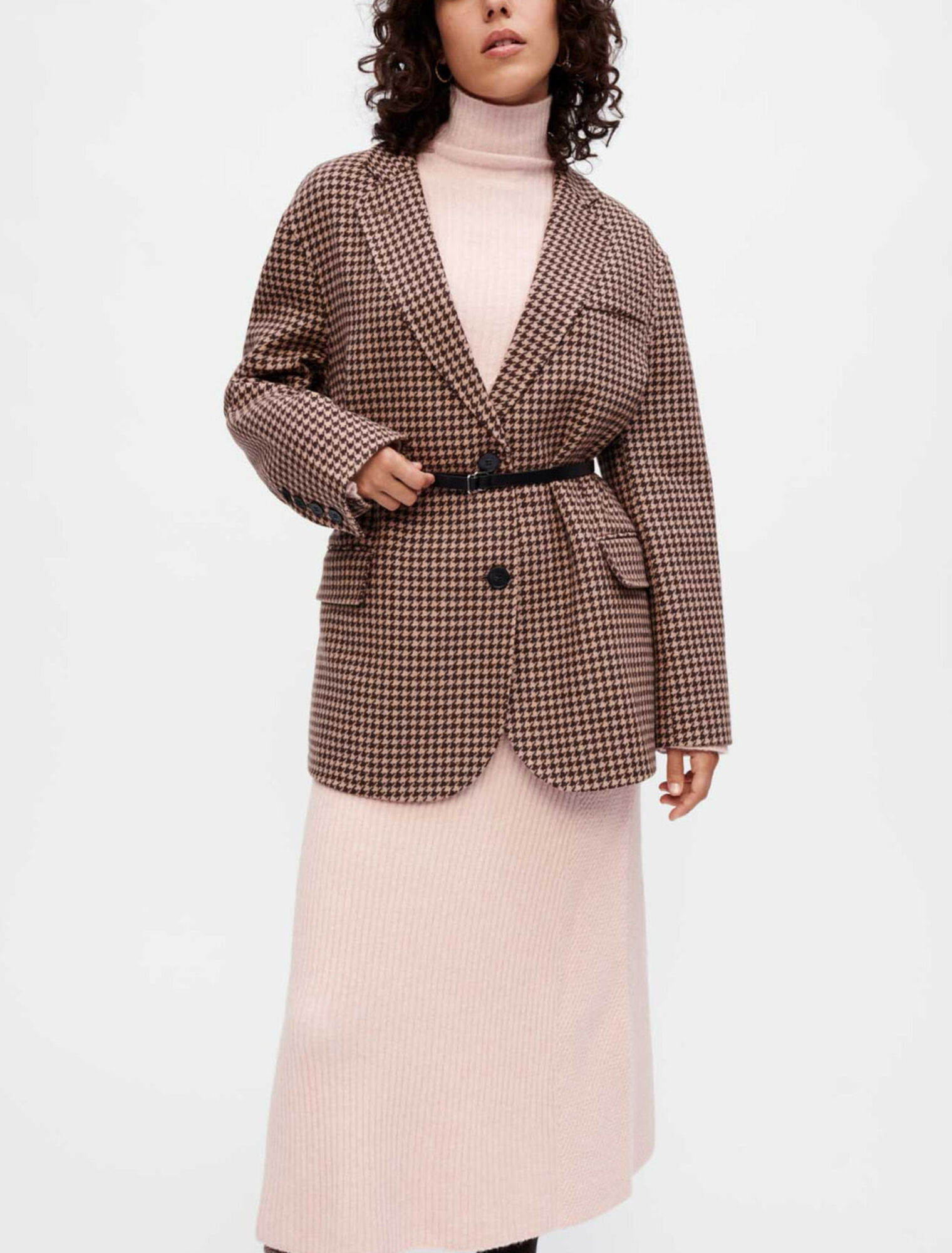 Cappotto oversize in pied-de-poule