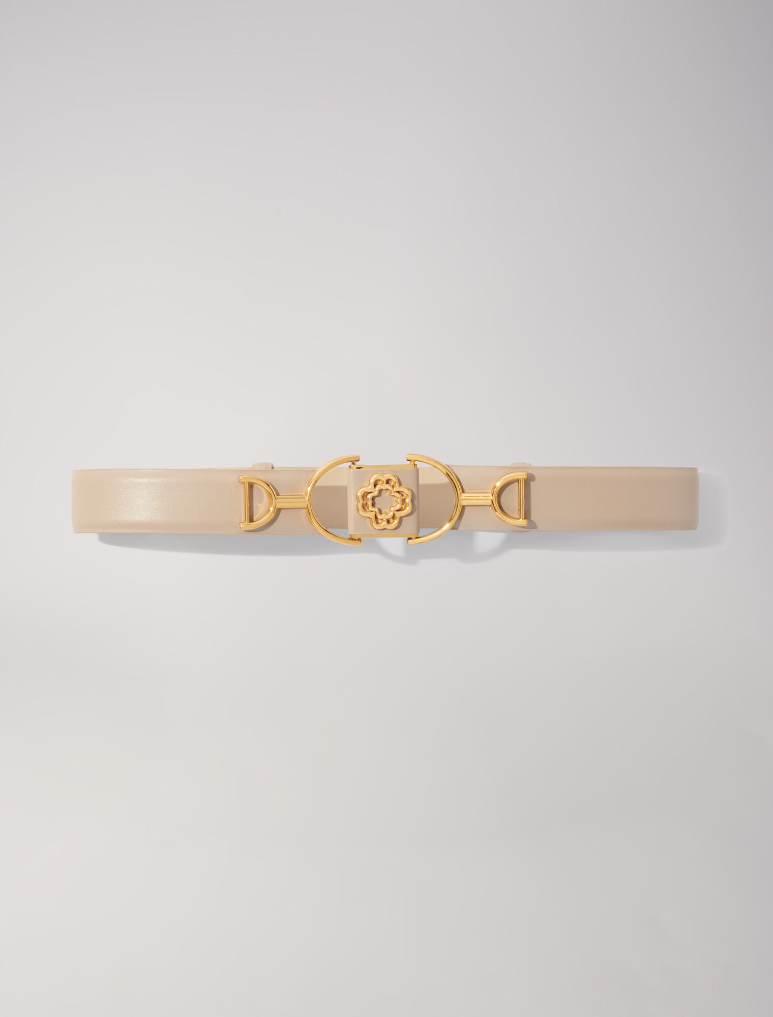 Cintura in pelle liscia Clover