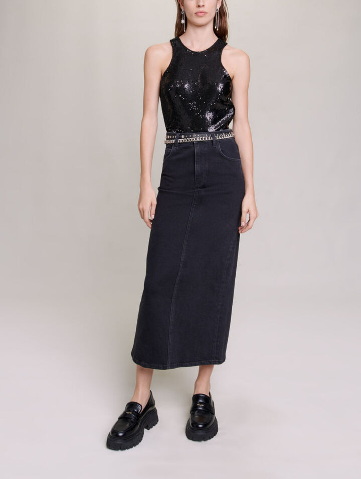 Top con strass