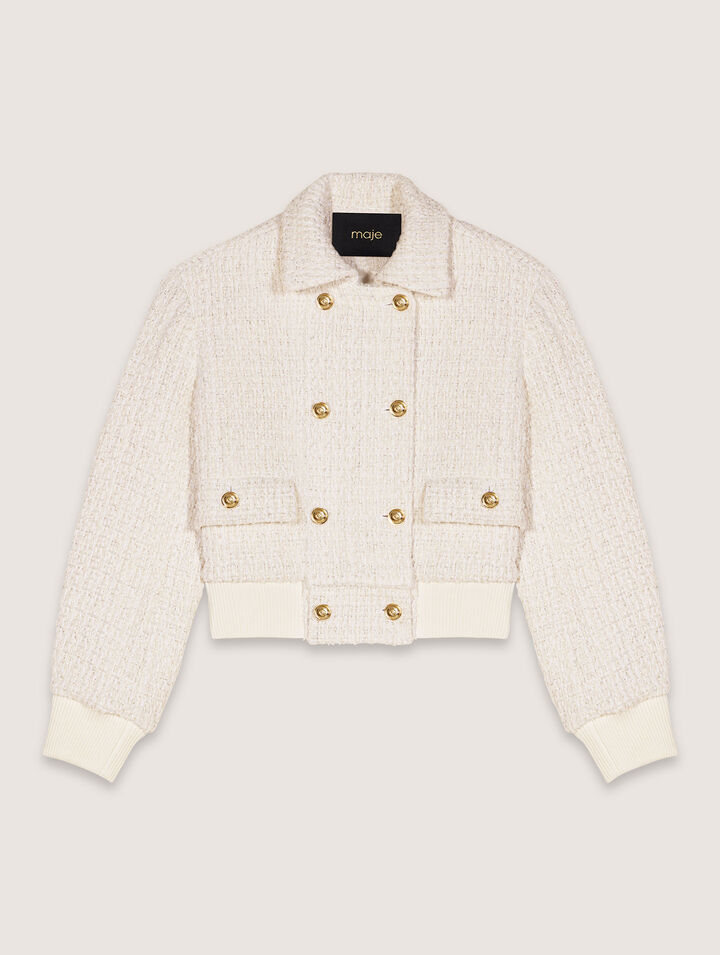 Giubbotto corto in tweed