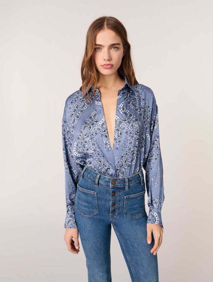 Camicia fluida con stampa