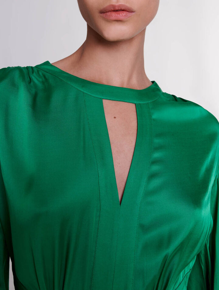 Abito corto satinato