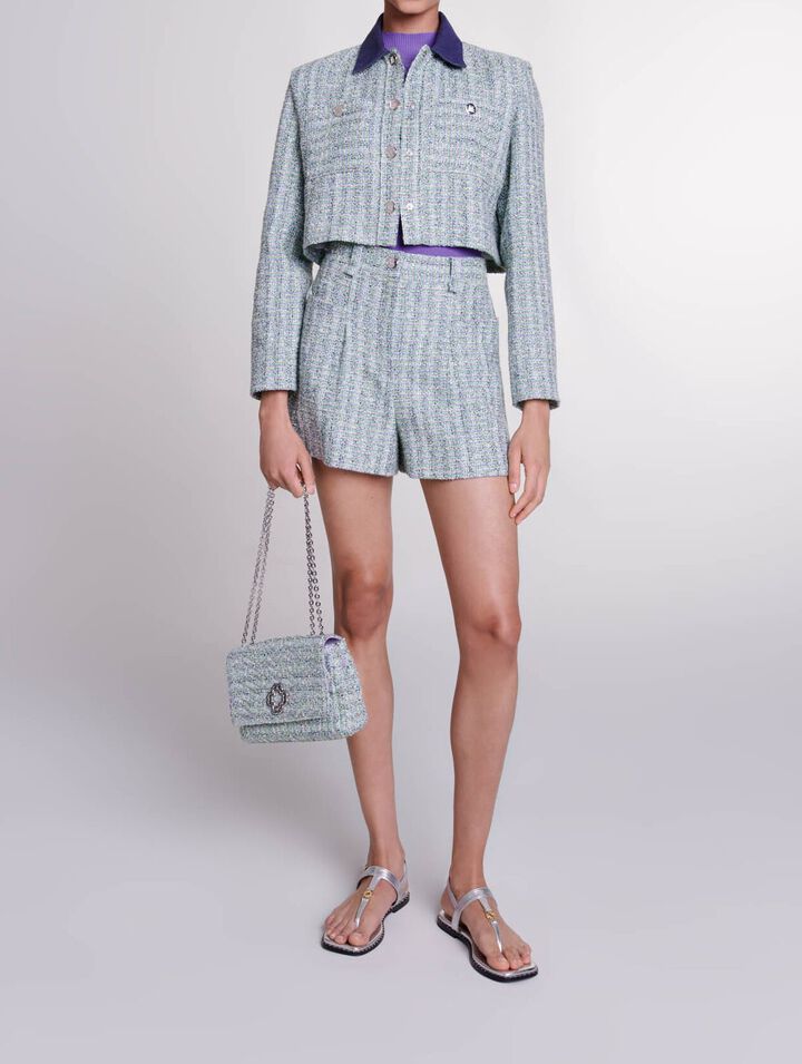 Shorts in tweed