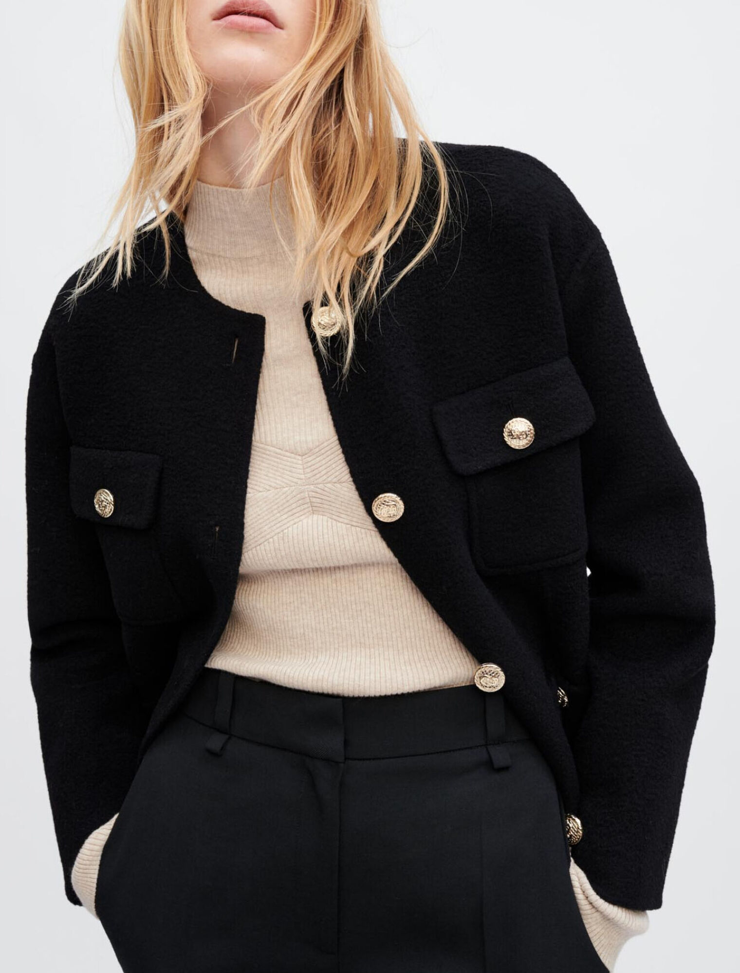 Cappotto double-face testurizzato
