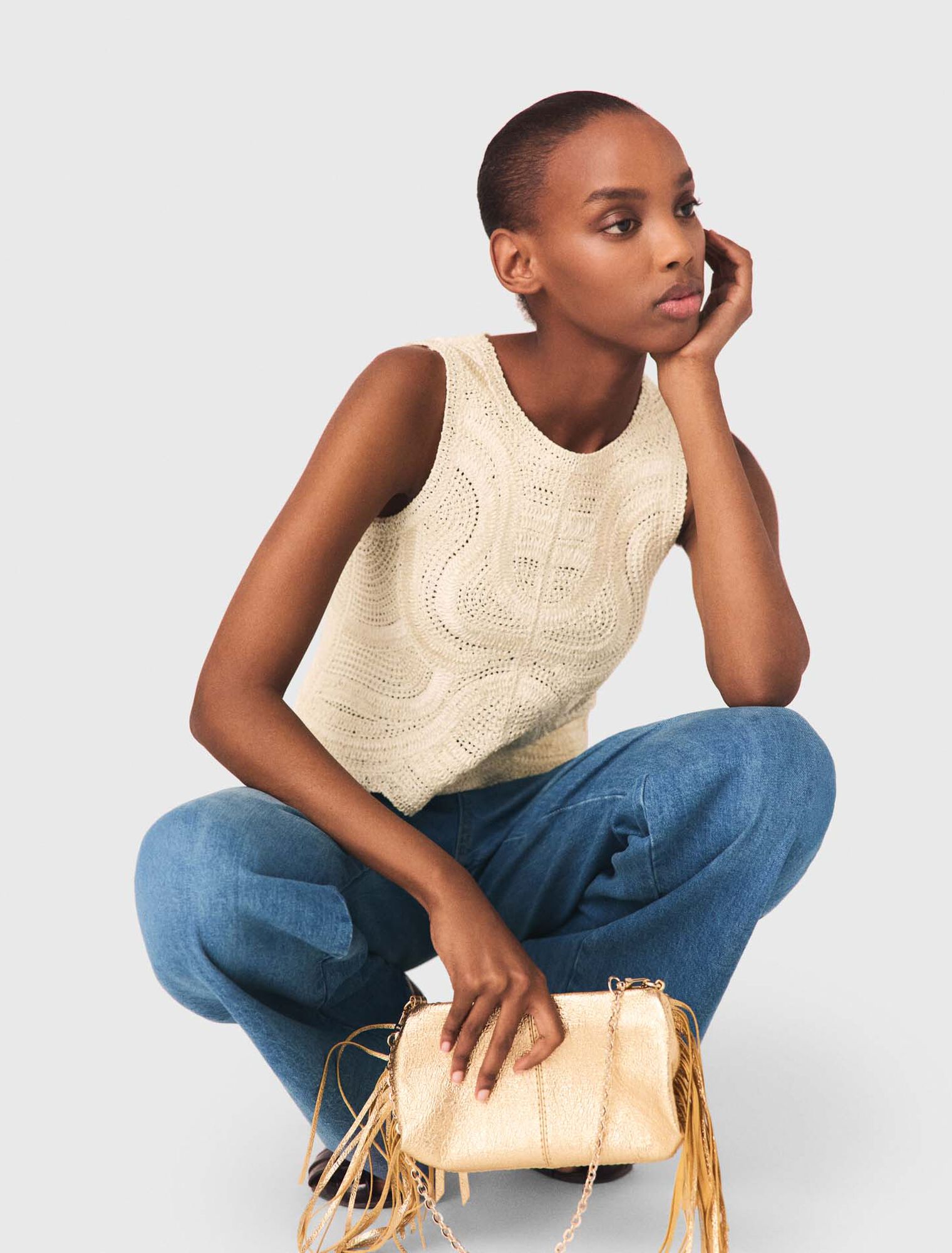 Top senza maniche in crochet