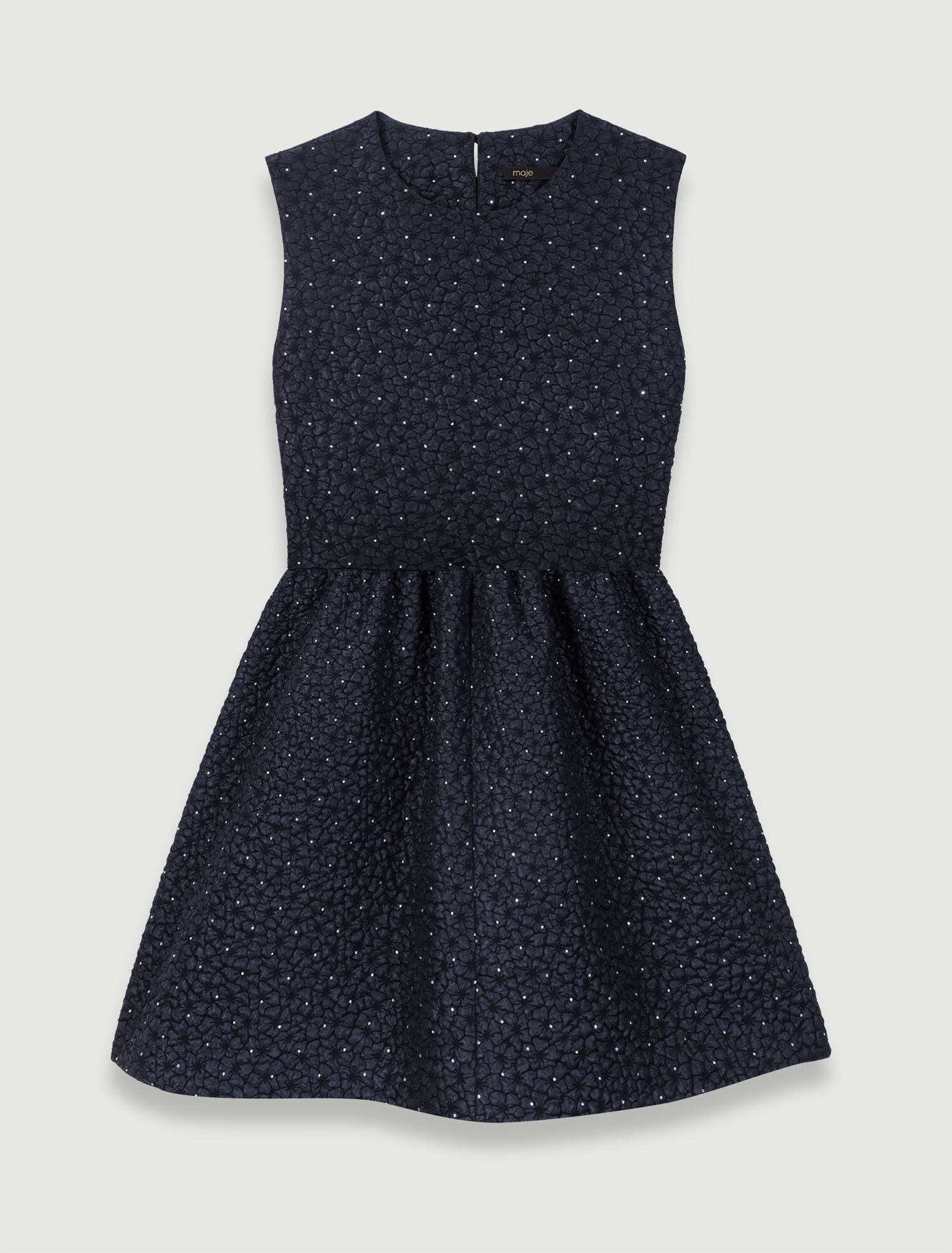 Abito a tutina corta con strass