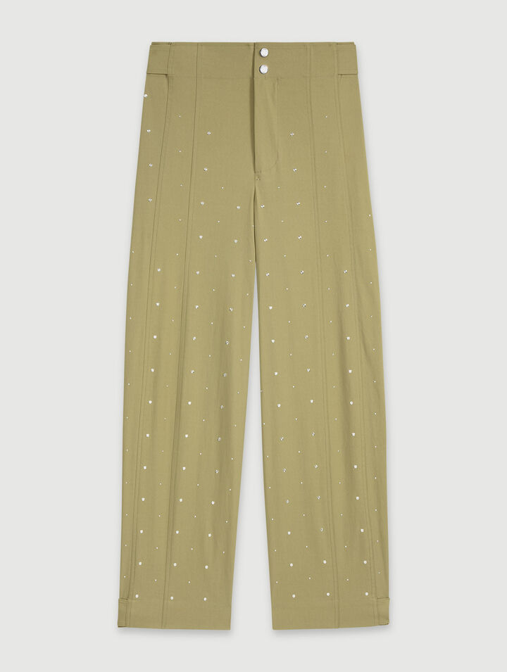 Pantaloni baggy borchiati