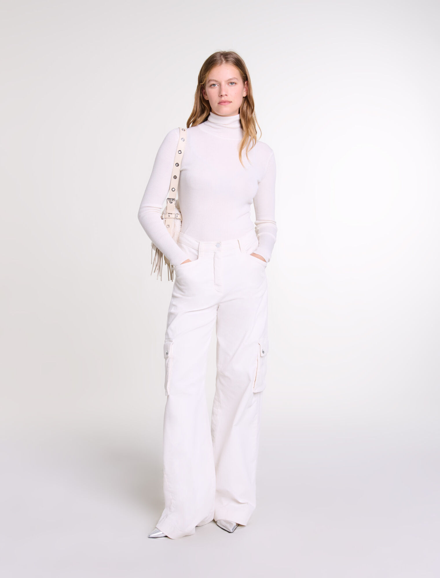 Pantaloni cargo in velluto