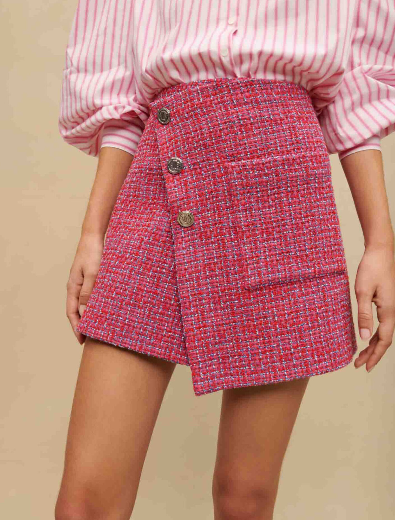 Gonna a portafoglio in tweed