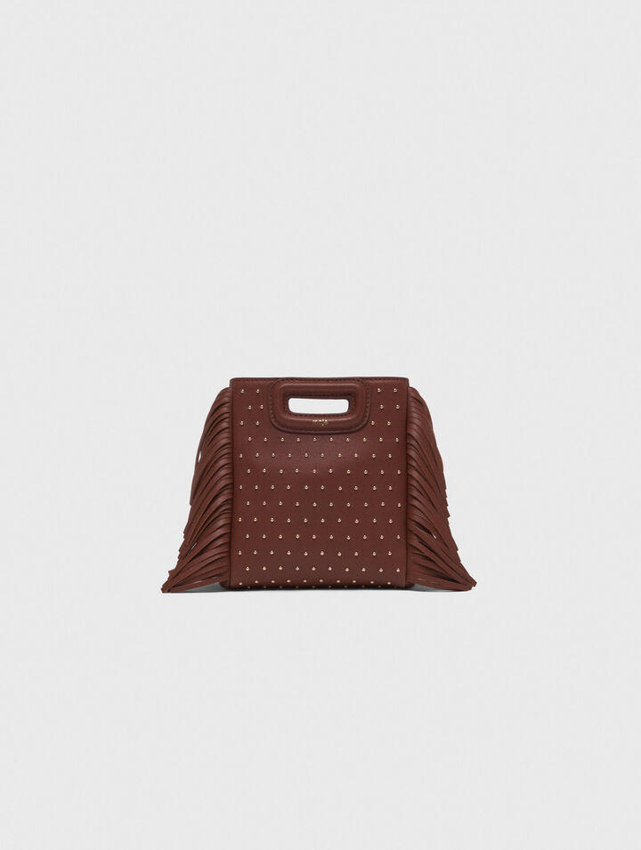 Borsa M mini in pelle e borchie