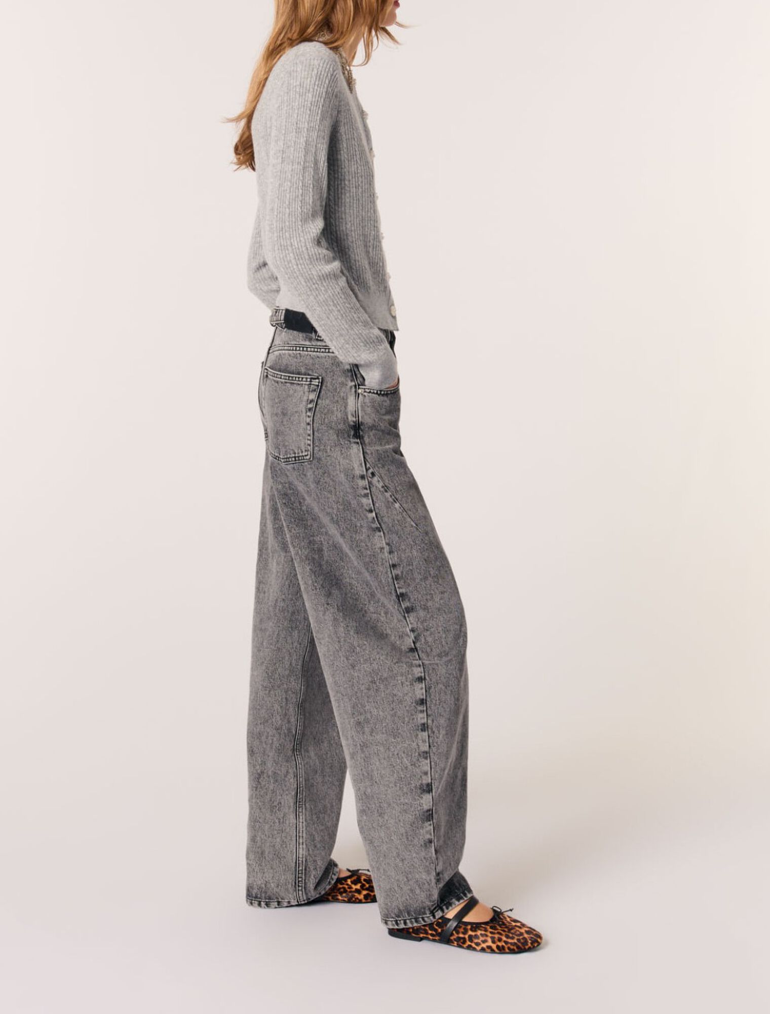 Cardigan con colletto rimovibile