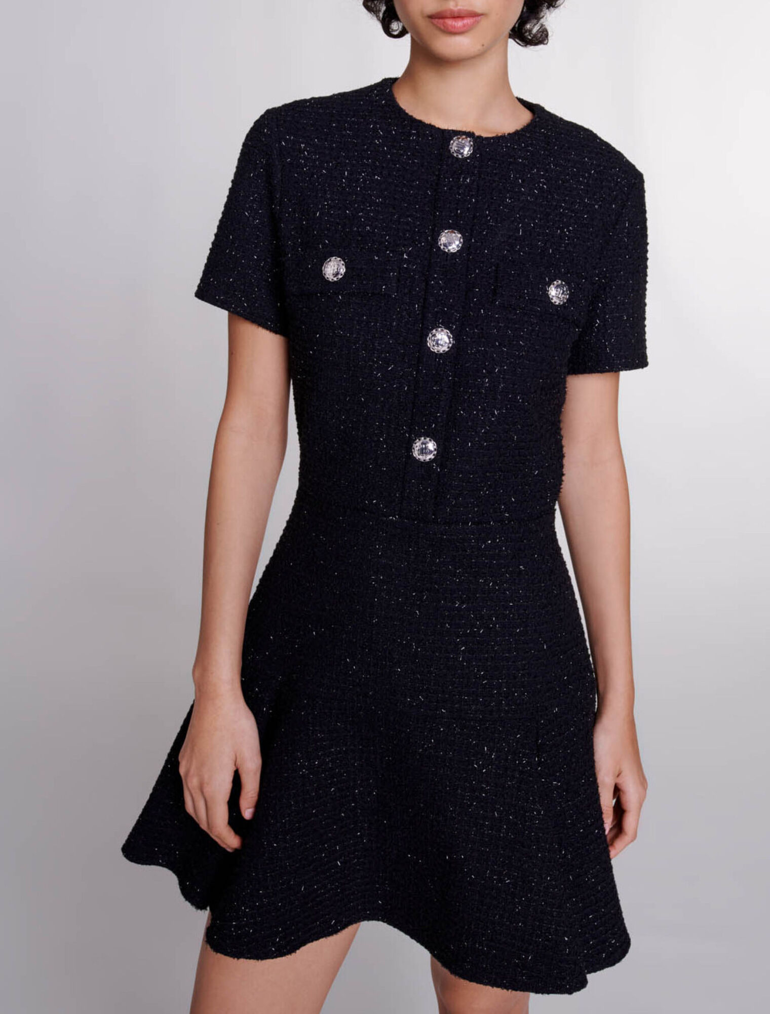 Abito corto in tweed