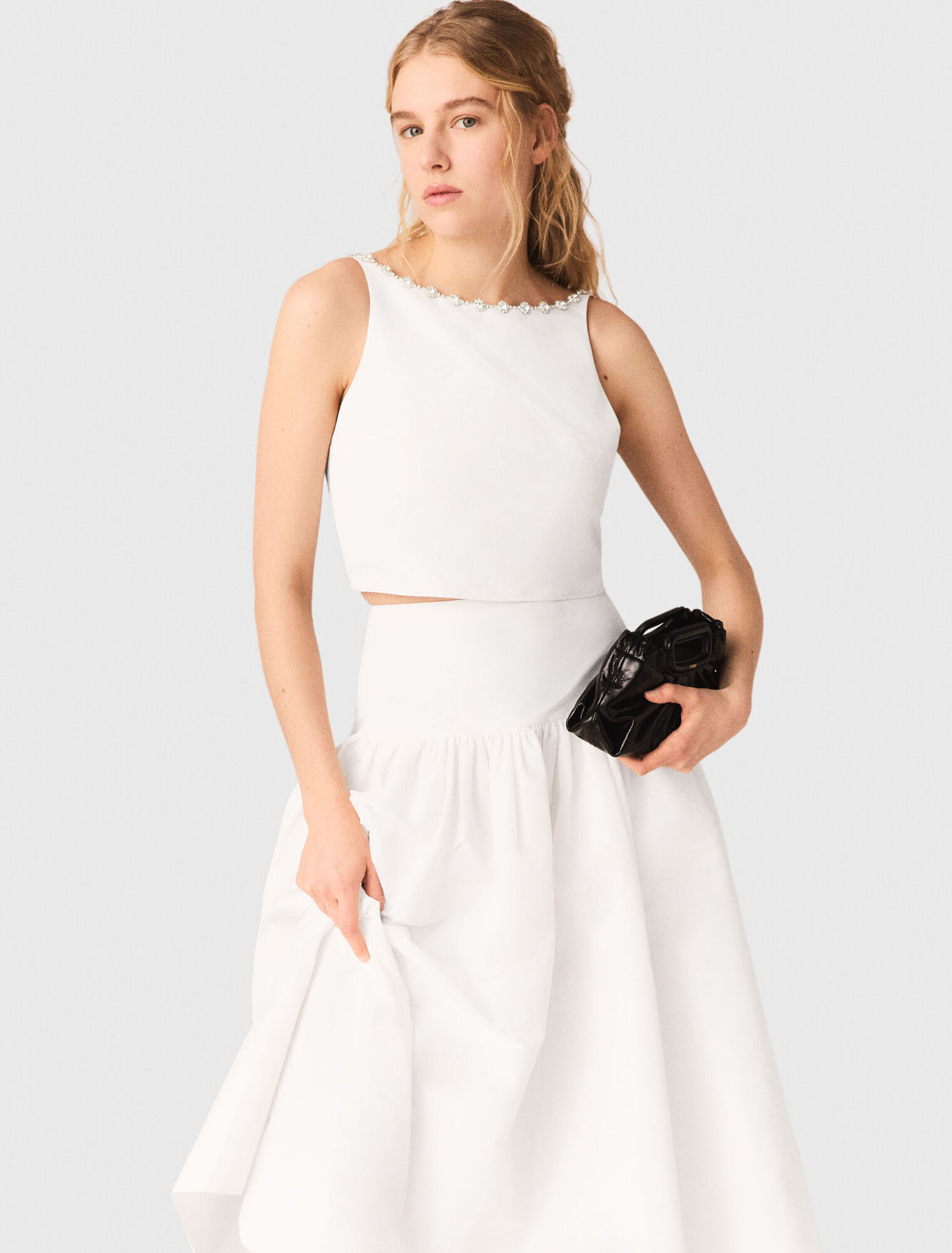 Mini clutch in pelle craquel&eacute;