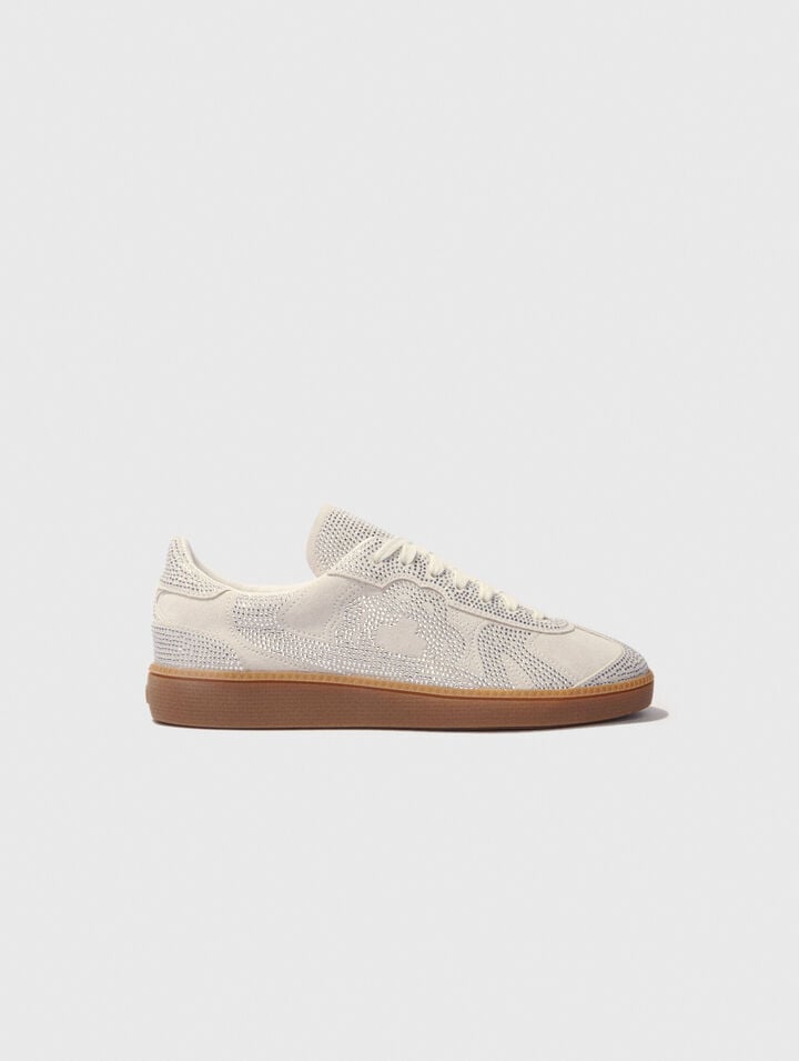 Sneaker casual con strass