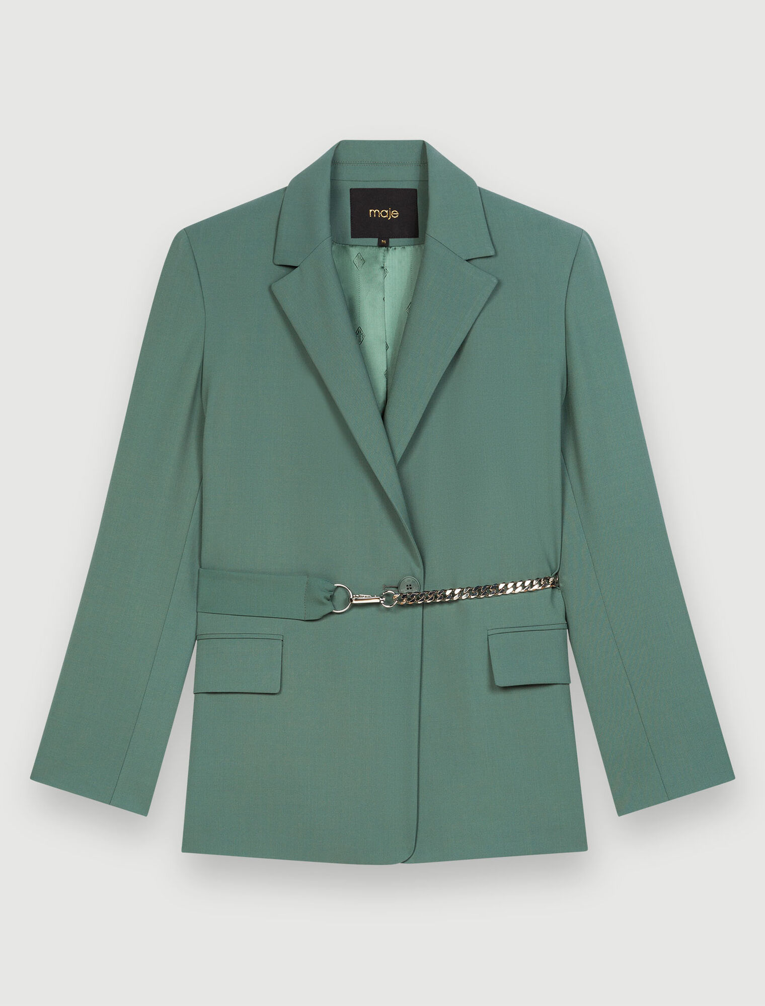 Giacca da tailleur con cintura a catena