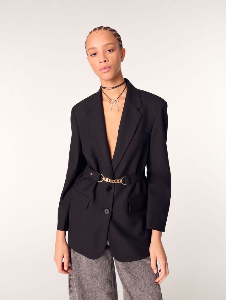 Giacca da tailleur con cintura