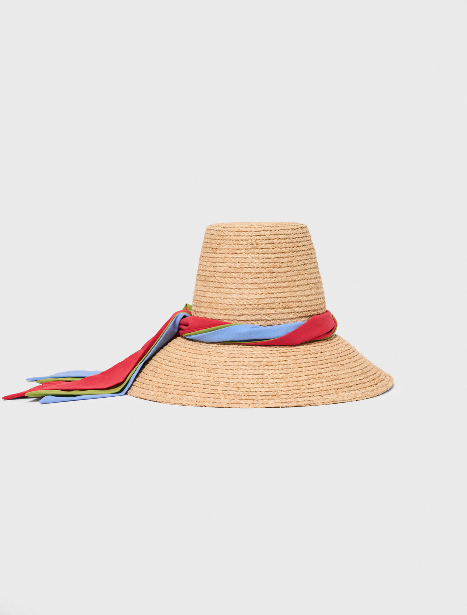 Cappello rafia con nastro stampato