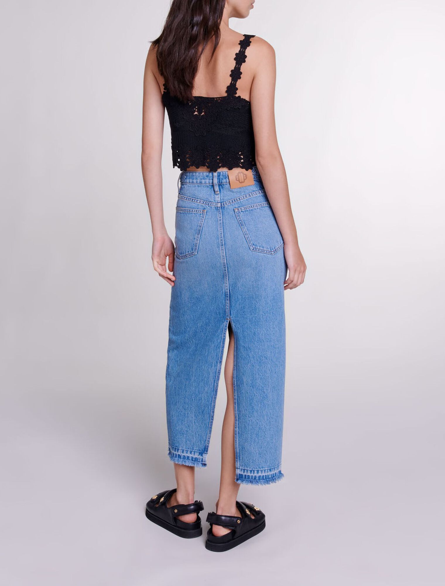 Gonna lunga in denim